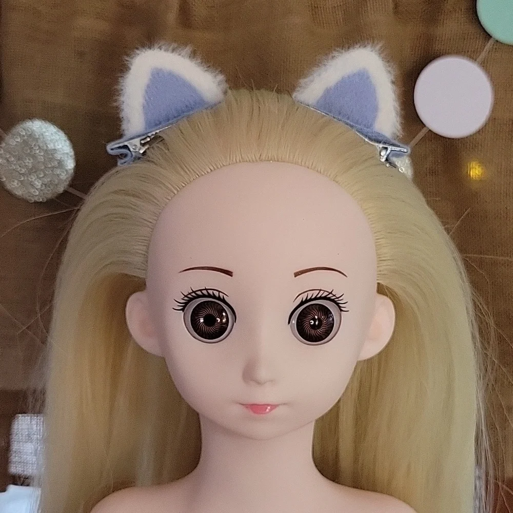 KAWAII CAT EAR HAIR CLIPS, Choice of Color